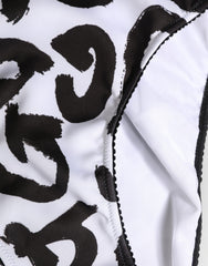 Dolce & Gabbana Black White Graphic Logo High Brief Underwear