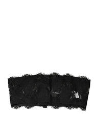 Dolce & Gabbana Black Lace Bandeau Bra Tube Top Underwear