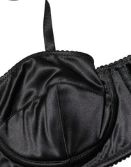 Dolce & Gabbana Black Semi-Pad Underwire Balconette Bra Underwear