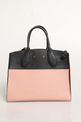 Louis Vuitton Pink and Black Leather City Steamer Leather Handbag