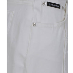 Dolce & Gabbana White Cotton Cargo Pants