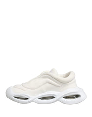 Dolce & Gabbana White Slip On Wave LowTop Sneakers Shoes