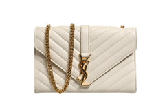Saint Laurent Envelope Triquilt Medium YSL Shoulder Bag