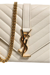 Saint Laurent Envelope Triquilt Medium YSL Shoulder Bag