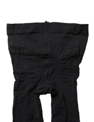 Dolce & Gabbana Black Nylon Tartan Pattern Tights Stockings Socks