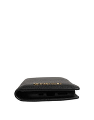 Dolce & Gabbana Case Flip Cover Black Calf Leather iPhone11 PRO Phone