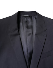 Dolce & Gabbana Blazer MARTINI Dark Blue Wool SingleBreasted Blazer