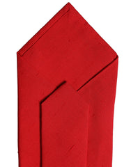 Dolce & Gabbana Red Solid Silk Cotton Adjustable Women Necktie Tie