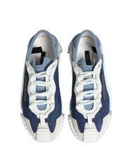 Dolce & Gabbana Blue White Low Top NS1 Sneakers Shoes