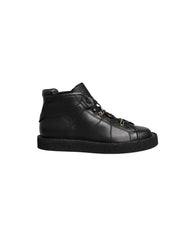 Dolce & Gabbana Black Leather Lace Up Men Ankle Boots Shoes