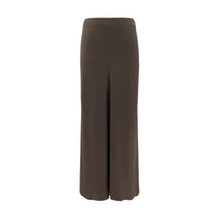 Brunello Cucinelli Brown Acetate Midi Skirt