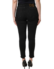 Dolce & Gabbana Black Skinny Cotton Low Waist Denim Jeans