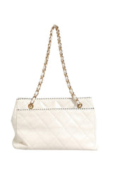 Chanel Shiny Calfskin Quilted Mini 22 White 1792563