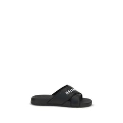 Balenciaga Black Rubber Slippers