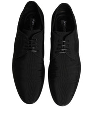 Dolce & Gabbana Black Suede Lace Up Derby Dress Formal Shoes