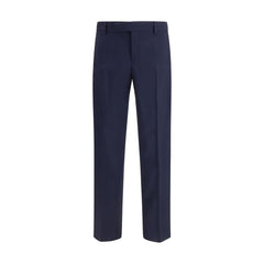 Fendi Blue Wool Oves Aries Dress Pants