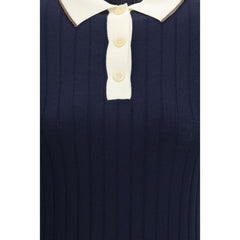 Brunello Cucinelli Blue Wool Oves Aries Polo Shirt