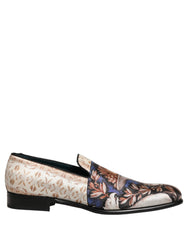 Dolce & Gabbana Multicolor Fruit Print Velvet Loafers Shoes
