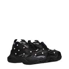 Versace Black Fabric Chunky Sneakers