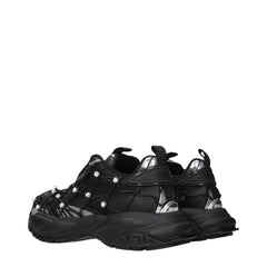 Versace Black Fabric Chunky Sneakers