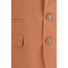 Brunello Cucinelli Orange Wool Oves Aries Blazer