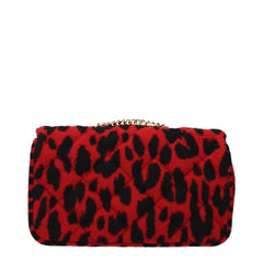 Versace Red Wool Shoulder Bag
