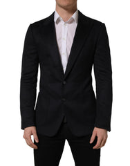 Dolce & Gabbana Black Cashmere Single Breasted Blazer Jacket