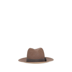 Brunello Cucinelli Brown Raffia Fedora