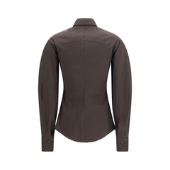Brunello Cucinelli Brown Cotton Dress Shirt