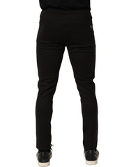 Dolce & Gabbana Black Wool Jogger Men Sweatpants Trouser Pants