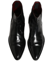 Dolce & Gabbana Black Chelsea Slip On Men Ankle Boots Shoes