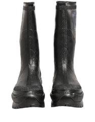 Dolce & Gabbana Black PVC Pull On Rain Boots Men Shoes