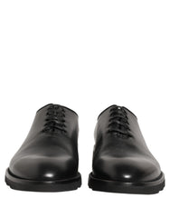 Dolce & Gabbana Black Leather Men Oxford Dress Formal Shoes