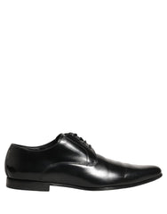 Dolce & Gabbana Black Leather Derby Dress Men Formal Shoes