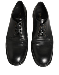Dolce & Gabbana Black Leather Derby Dress Men Formal Shoes