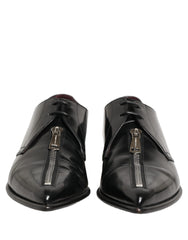 Dolce & Gabbana Black Leather Men Derby Dress Formal Shoes