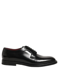 Dolce & Gabbana Black Leather Derby Dress Men Formal Shoes