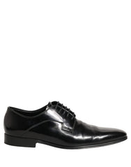 Dolce & Gabbana Black Leather Derby Dress Men Formal Shoes