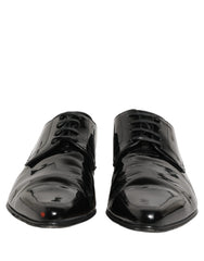 Dolce & Gabbana Black Leather Derby Dress Men Formal Shoes