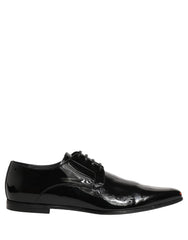 Dolce & Gabbana Black Leather Derby Dress Men Formal Shoes