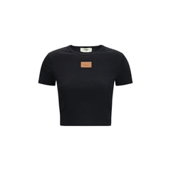 Fendi Black Cotton T-Shirt