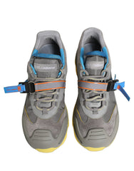 Dolce & Gabbana Gray Airmaster Panelled Low Top Men Sneakers Shoes