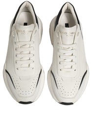 Dolce & Gabbana White Black Daymaster Low Top Sneakers Shoes