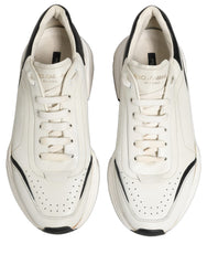 Dolce & Gabbana White Black Daymaster Low Top Sneakers Shoes
