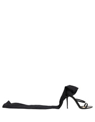 Dolce & Gabbana Stiletto Sandals Socks Knee High Boots Black