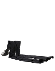 Dolce & Gabbana Stiletto Sandals Socks Knee High Boots Black