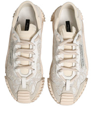 Dolce & Gabbana White Lace NS1 Low Top Sneaker Sports Shoes