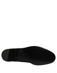 Dolce & Gabbana Black Leather Logo Buckle Mid Calf Boots Shoes
