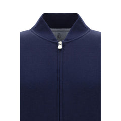 Brunello Cucinelli Blue Cotton Sweatshirt