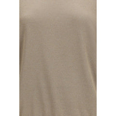 Brunello Cucinelli Beige Cashmere T-Shirt